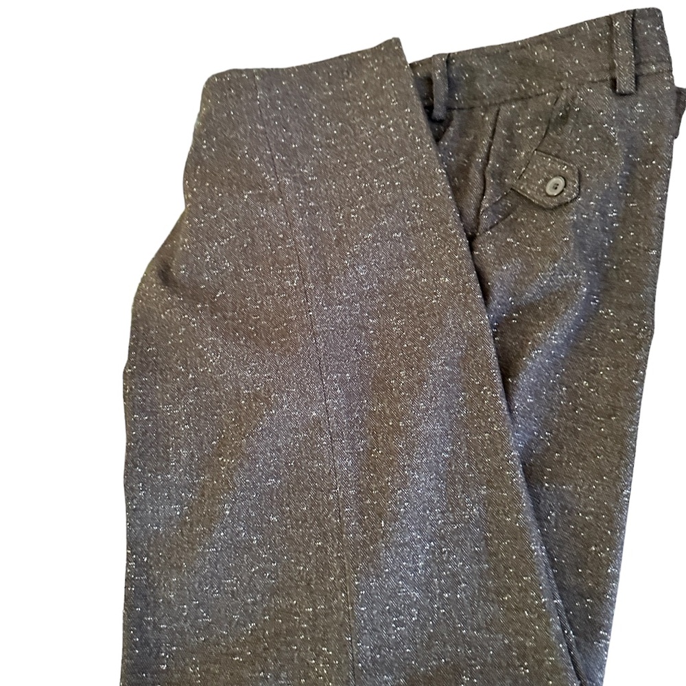 Sandro Wide Leg Pants Expresso with White Speckles Size 14P